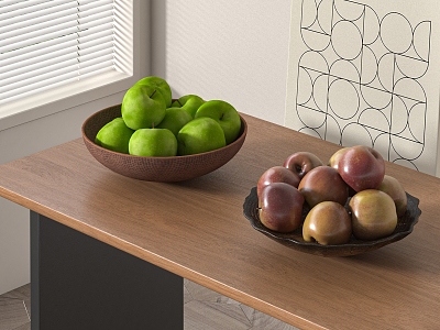 Drink Food Modern Fruit Plate Apple 3d model