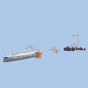 modern ship container 3d model