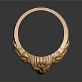 Gold Lion Head Ring Design with Detailed Craftsmanship and Shiny Finish