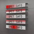 Modern Commercial Signage Equipment With Multiple Wall Mounted OPET SAFD Displays