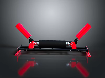 Modern Red And Black Lighting Combination With Stylish Fixture Design On Sleek Reflective Surface 3d model