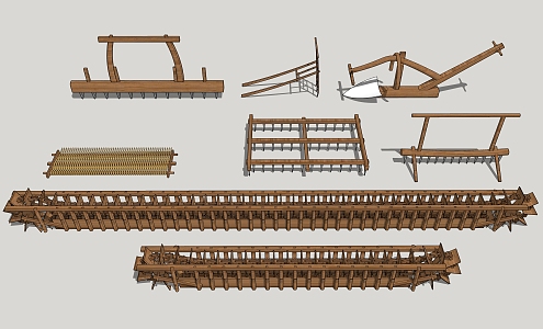 modern farm tools 3d model