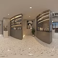 Modern Hair Salon Interior With White Chairs Round Mirrors Open Layout And Upper Floor Seating