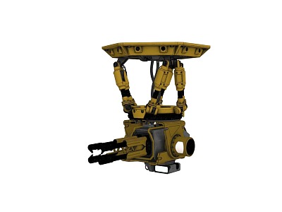 Sci-fi Shipborne Battery Machine Gun 3d model