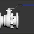 Stainless Steel Industrial Ball Valve With Blue Handle And Flanged Connections