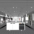 Commercial Restaurant Kitchen Interior With Stainless Steel Worktables Commercial Appliances And Ventilation System