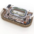 Car Mechanical Structure 3D Model With Engine Components Pipes And Frame