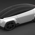 Futuristic Concept Car Exterior Design Featuring Streamlined Silver Body Black Roof And Large Wheels