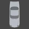 Classic White Sports Coupe With Streamlined Body And Retro Design Elements