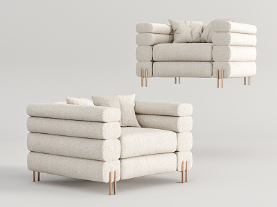 Modern single sofa model