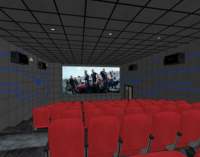 Modern Cinema Cinema Fast and Furious Cinema 3d model