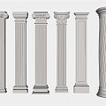 European Roman Column 3d model