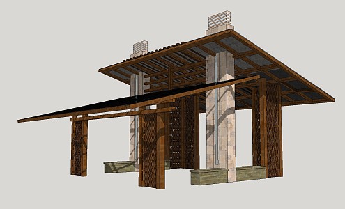 New Chinese pavilion 3d model