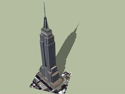 Modern Office Building Empire State Building 3d model