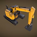 Excavator Hook Machine Excavator Cartoon Excavator Heavy Machinery Engineering Truck Scraper Low Face Number Low Mold Simple Mold Game Video Level Super Realistic 3d model