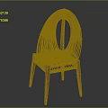 Stylish Handwoven Wicker Chair With Wooden Legs And Curved Back Design