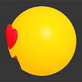 Yellow Emoji With Heart Shaped Eyes And Smiling Mouth On Black Background