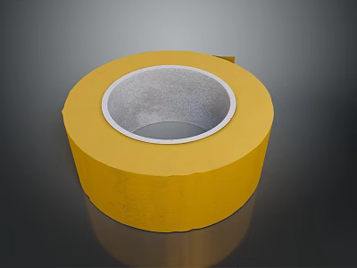 Strong Yellow Adhesive Tape Roll For Household Daily Use And Packaging 3d model