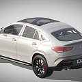 White Mercedes Coupe Style SUV With UK Plate And Black Wheels Modern Design