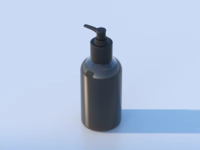 Modern Black Press Pump Bottle For Daily Living Essentials 3d model