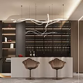 Spacious Duplex Living Room With Modern Chandelier And Minimalist Design