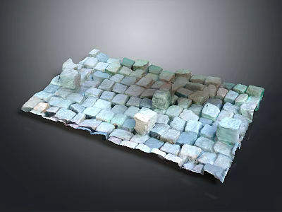 Wood And Stone Paving Materials With Various Colors Sizes For Interior Flooring 3d model