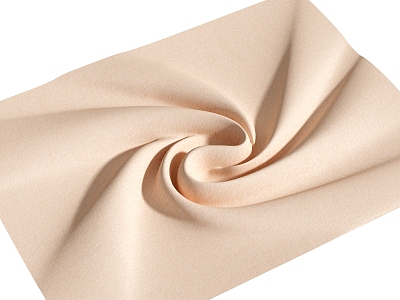 Fabric fabric pleated flannelette fabric 3d model