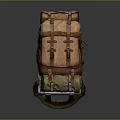 Vintage Leather Backpack With Multiple Straps Layered Design Green Base And Practical Pockets