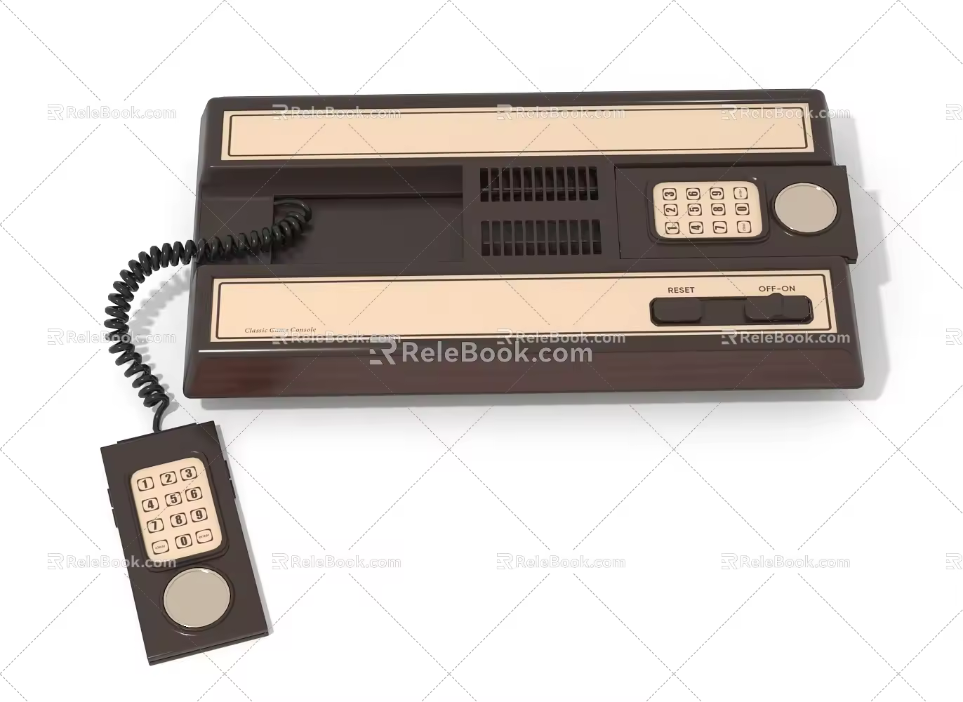 Retro game machine 3d model