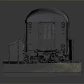 Model Train With Silver Carriage Multiple Windows On Gray Base