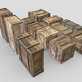 Explosive Box Wooden Box Cargo Box Cargo Box Cargo Box Cargo Container Terminal Box Low Face Number Low Mold Simple Mold Game Movie Level Realism 3d model