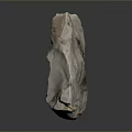 Natural Decorative Stone With White Brown And Orange Textures On Black Surface