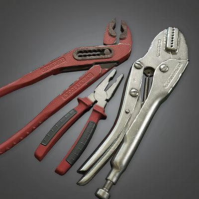 Modern hand pliers 3d model Modern hand pliers 3d model