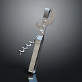 Stainless Steel Corkscrew Bottle Opener With Durable Handle For Household Use
