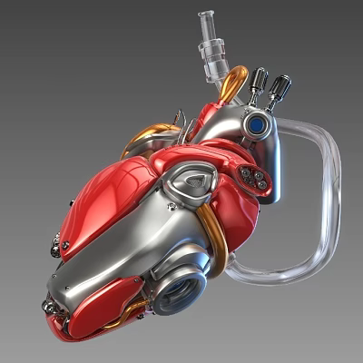artificial network heart 3d model