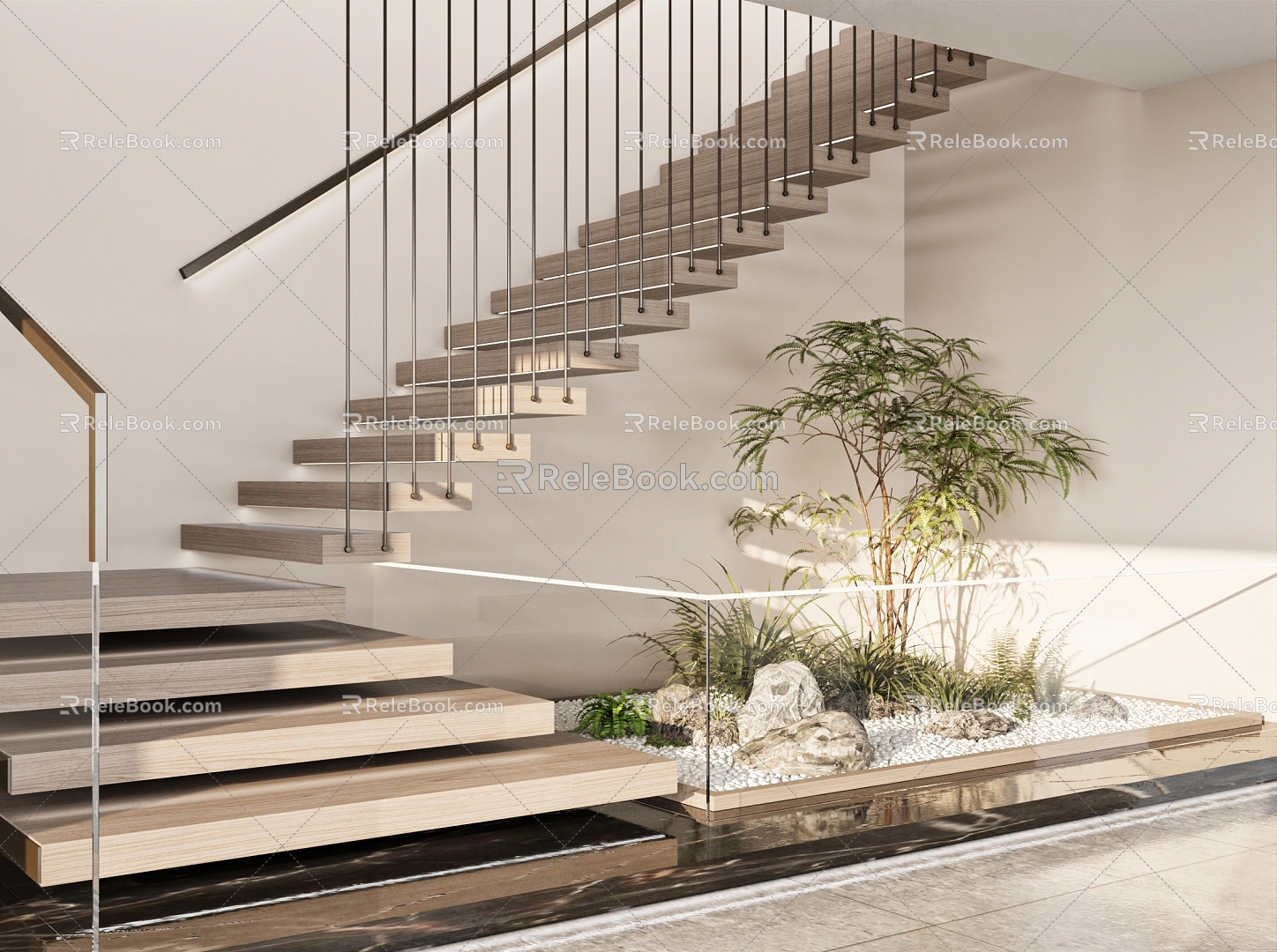 Modern Stairs Stairs Landscape 3d model