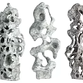Stone And Wood Decorative Sculptures With Artistic Hollowed Irregular Shapes For Home Decor