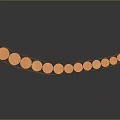 Artistic Pan Flute Musical Instrument Crafted From Orange Paint Tubes With Brown Strap In Triangular Shape