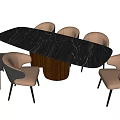 Dining Table and Chair Island Table Island Table Dining Table Round Table and Chair Tableware Sideboard 3d model