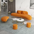 Nordic Sofa Coffee Table Combination Sofa Combination 3d model