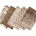 Stylish Square Rugs With Various Patterns And Modern Designs For Home Decor 3d model