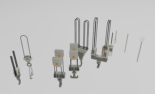 Industrial equipment crane 681 3d model