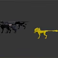 Mythical Fantasy Animals With Horns Spiked Tails And Unique Fur Patterns