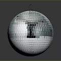 Silver Spherical Furniture Decor Accessory With Mirrored Tiles And Hanging Hook For Interior Decoration