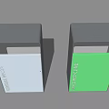 Public Waste Recycling Bins With Gray And Green Dual Containers For Waste Management