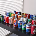 Coca-Cola Fanta Sprite Pepsi Drinks 3d model
