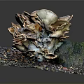Decorative Mushroom Shaped Household Item With Layered Pink Brown Caps And Decorative Base