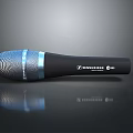 Sennheiser e835 Professional Dynamic Microphone With Blue Accent Ring Black Handle For Audio Recording