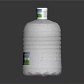 Large Capacity Transparent Plastic Water Bottle With Green Cap And Brand Label For Daily Use
