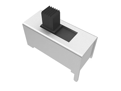 Compact Electronic Device With White Base And Black Heat Sink Component 3d model